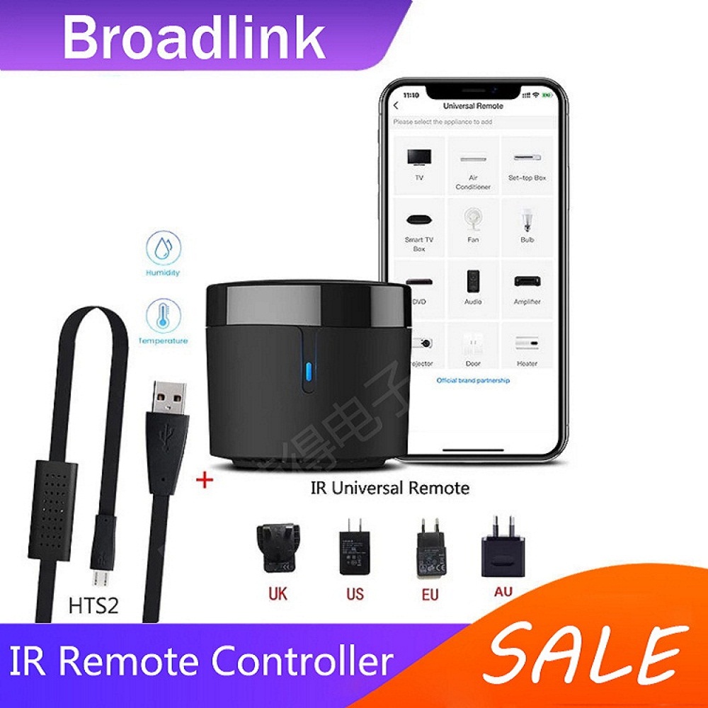 Broadlink RM4 ミニ温度湿度センサー WiFi IR リモコンエアコンテレビセットトップボックス用 Alexa と連携