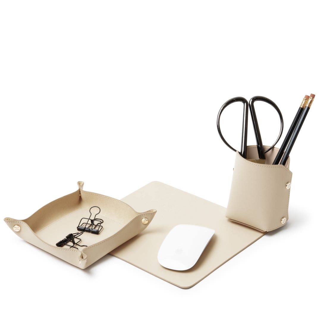 Personalized Pu Leather Leather Office Desk Stationery Set Accessories Custom logo Gift Business Office Desk Set