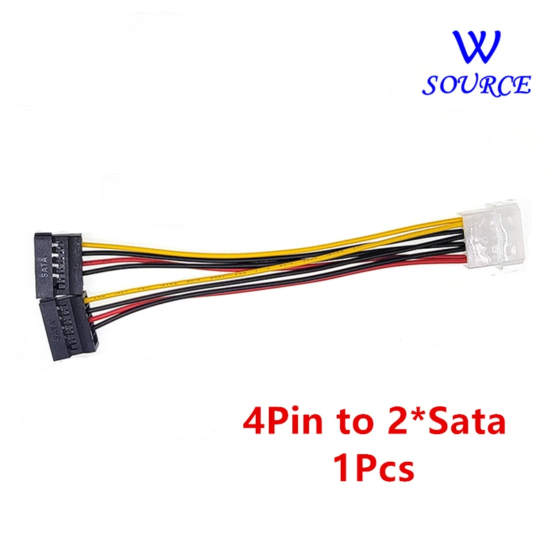 IDE Molex から 2 SATA 15 ピン オス Y - スプリッタ ケーブル (4 ピン電源延長) 1 ～ 3 ハードドライブ ワイヤ用