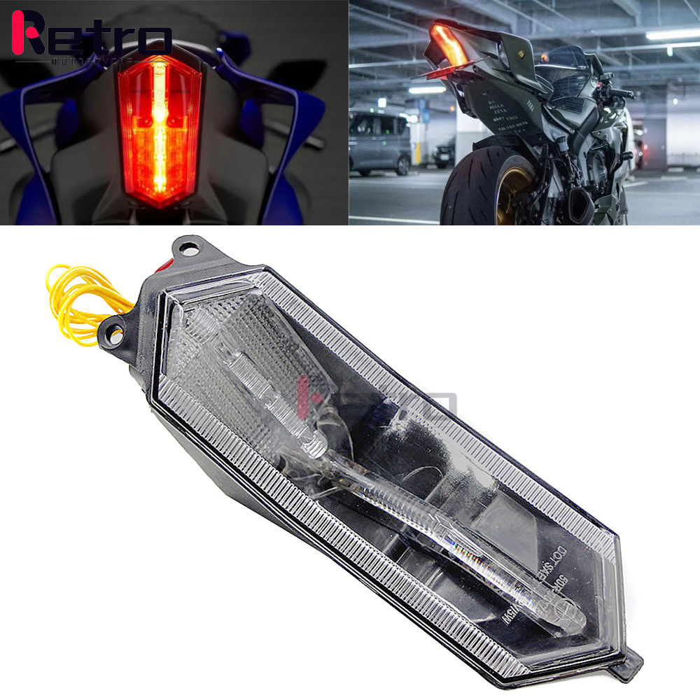 ヤマハ YZF R1 M R1 S R1M R1S 2015-2022 R6 アクセサリー LED 統合テールライトリアテールブレーキターンシグナルウインカーライト