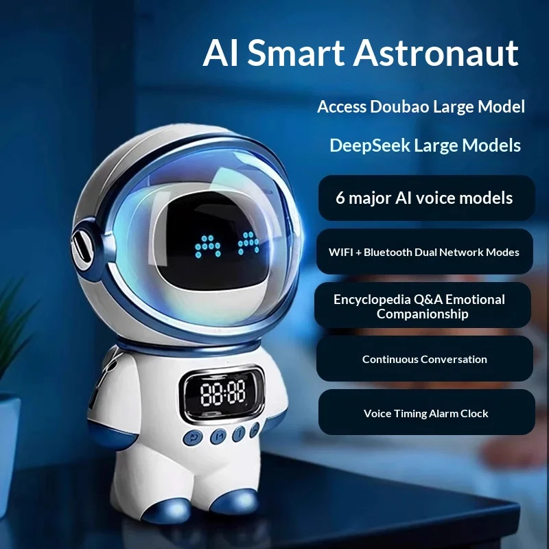 Ai チャット ロボット 6 Ai モデル Wifi Bluetooth デュアル モード デスクトップ コンパニオン ナイトライト 時計 アラーム インテリジェント オフィス アシスタンス