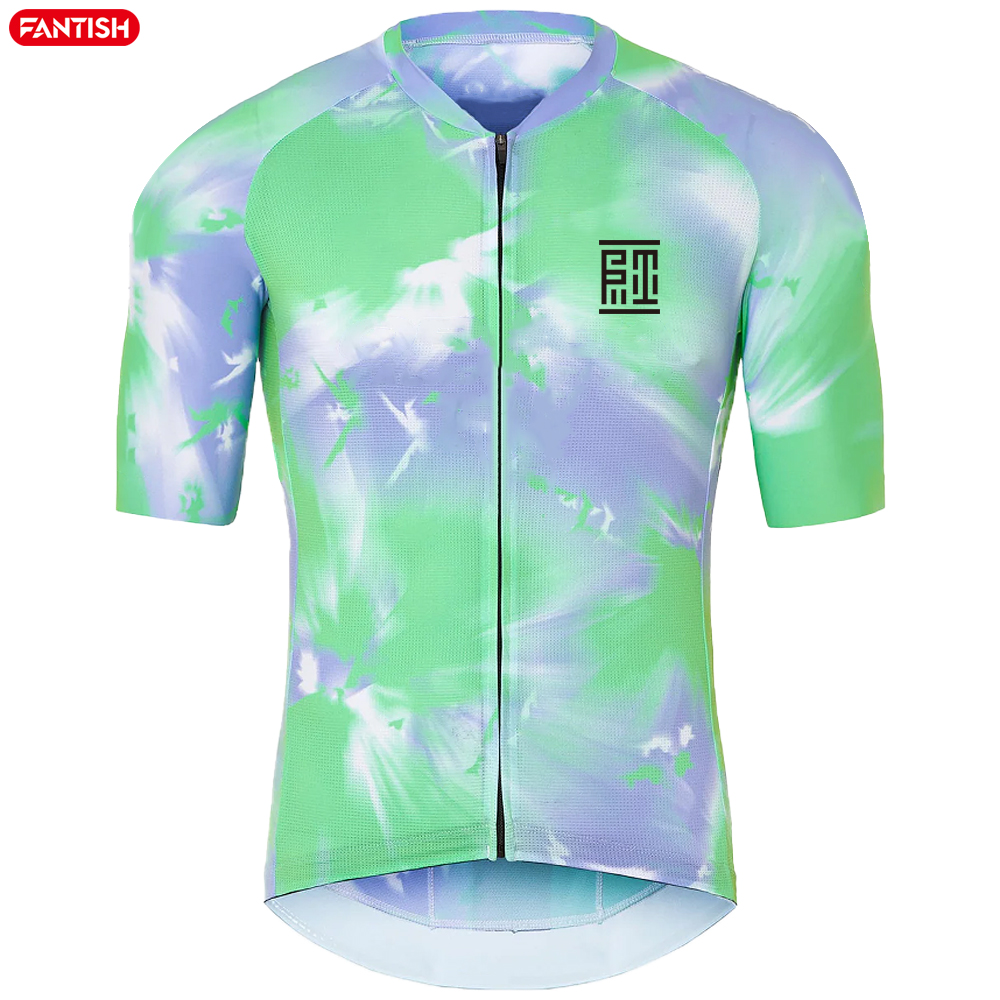 FANTISH 夏メンズロードサイクリング服通気性アウトドアスポーツ服軽量吸湿生地自転車セット