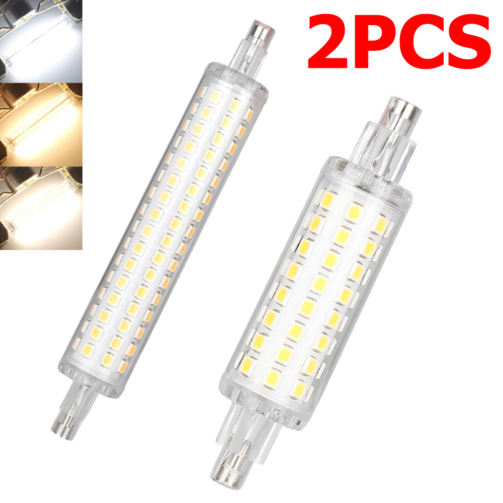 2X J78 J118 R7s LED フラッドライト輝度装飾ニュートラルクールウォームホワイト 78 ミリメートル電球 120v 220v ビームランプチューブ 16 ワット SMD 12 ワット