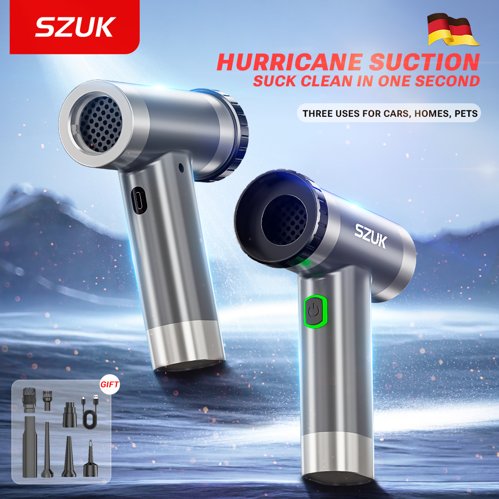 SZUK ミニターボファンハンドヘルド送風機ブラシレスモーターポータブルダクトブロワーワイヤレスターボファン高強力車掃除機