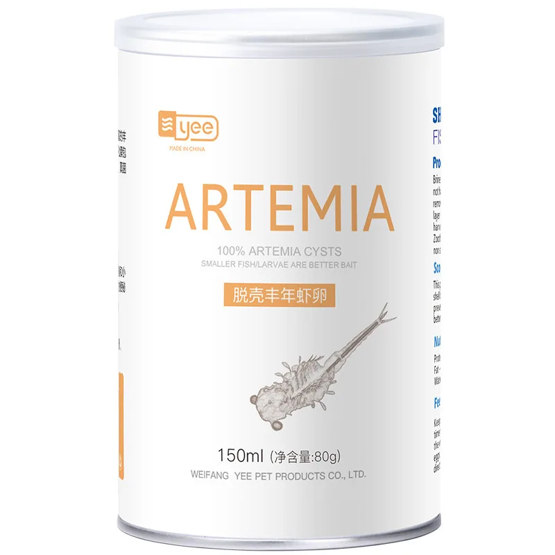 カプセル化されたブラインシュリンプ アルテミアの卵 すべての好き嫌いのある熱帯魚のフィストバイト ベビーフード