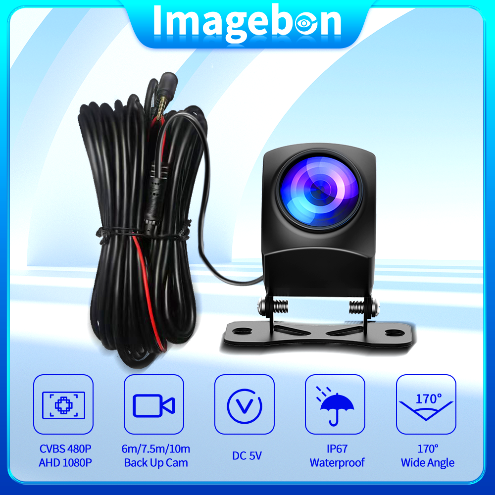 Imagebon バックアップカメラ AHD 1080P 4 ピン 2.5 ミリメートル 170 度ミラーリングバックミラーカム逆転車 DVR