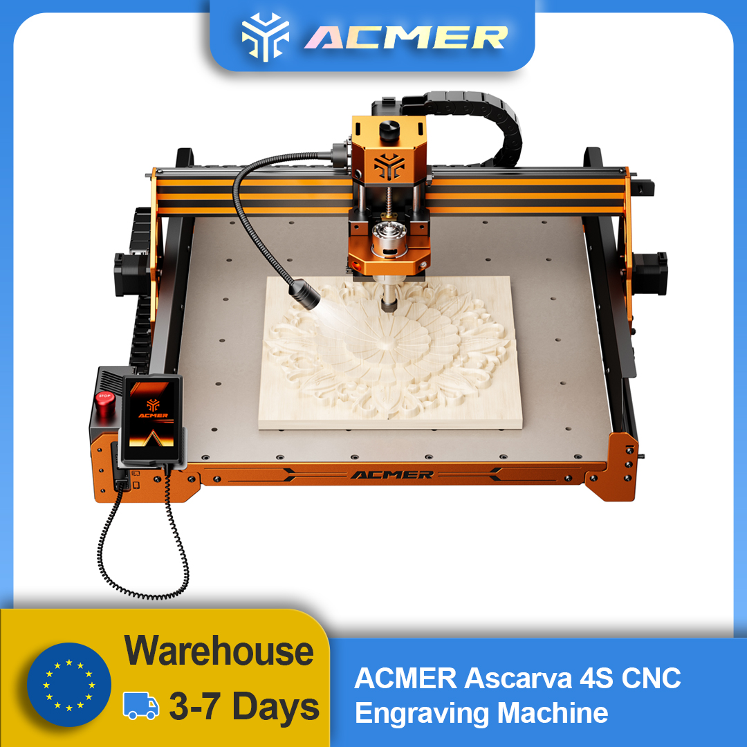Ascarva 4S CNC フライスルーターマシン木工彫刻機 3 軸 400 × 400 ミリメートル彫刻プラスチック木材アクリル