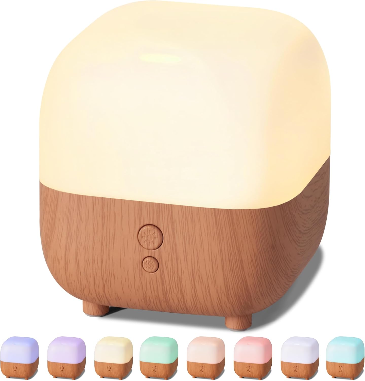 5-in-1 エッセンシャルオイルディフューザー、150ml ミニアロマセラピー加湿器、8 LED カラー、タイプ C、静音、ホームオフィス用