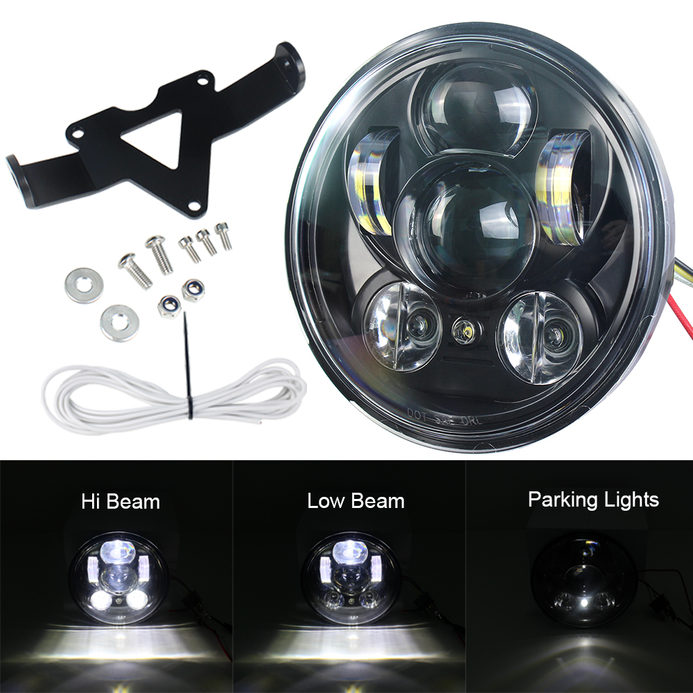 5.75 インチ LED ヘッドライト ハイロービーム パーキングライト ブラケット付き ヤマハ ボルトレイダー ストライカー SCR950 ウォリアー用