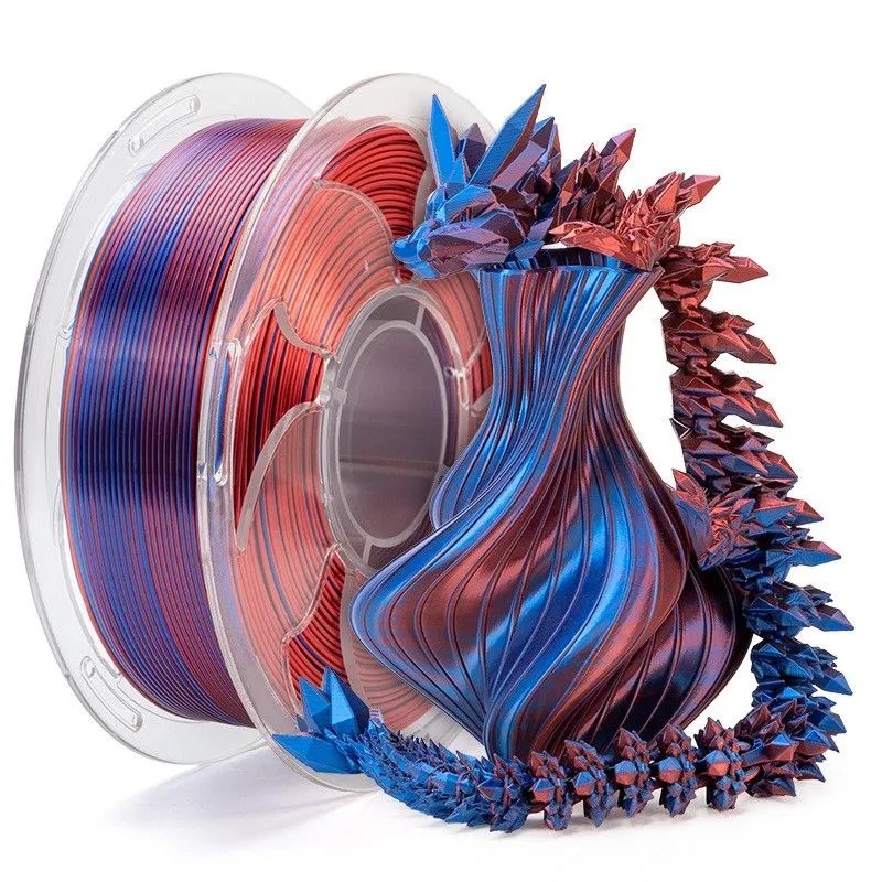 1kg 3D プリンタシルクグロスマルチカラー消耗品デュアルカラー PLA フィラメントすべての 1.75mm FDM 印刷機に適しています