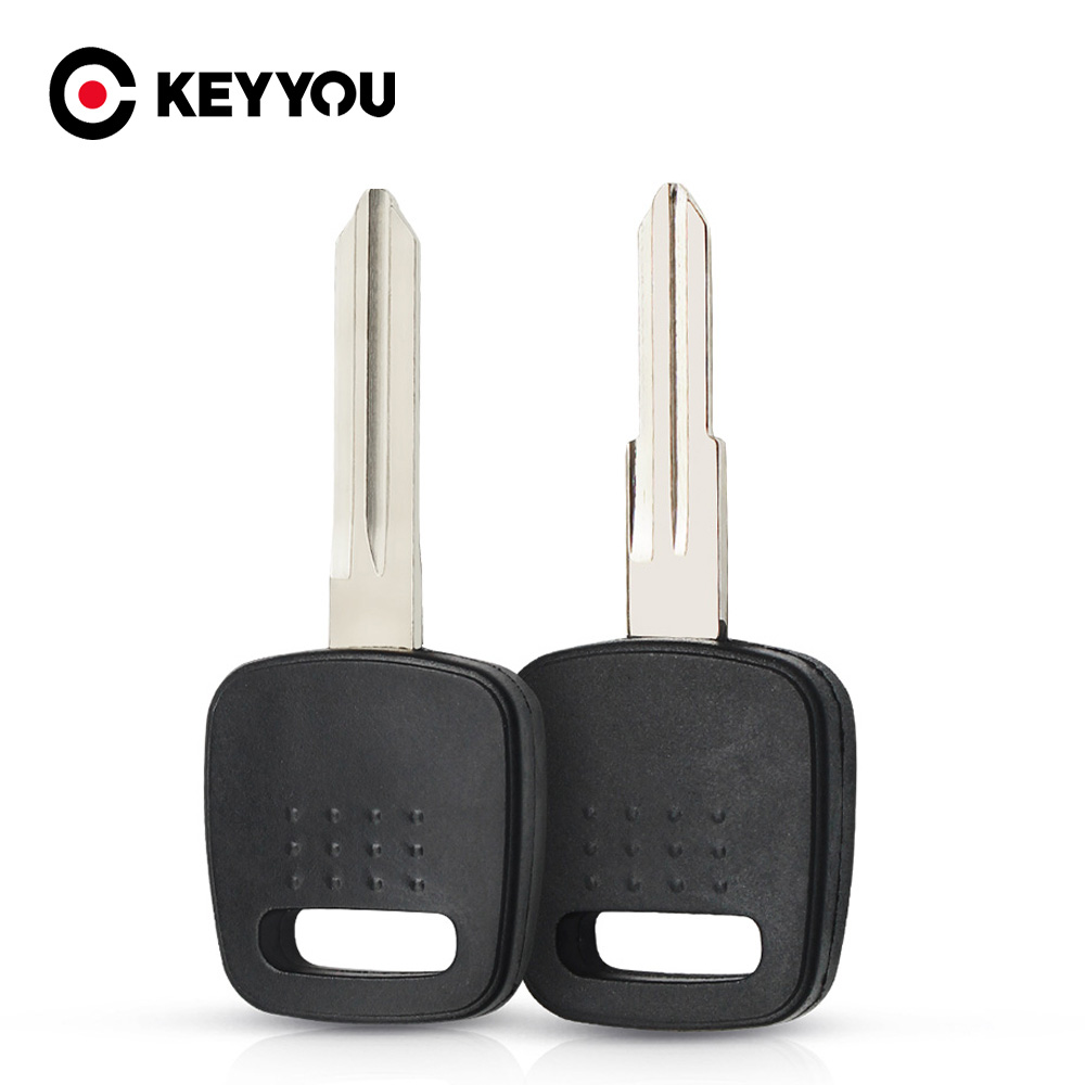 KEYYOU 10 個交換トランスポンダーキーフォブノーチップ NSN14/NSN11 ノーカットブレード日産 A33/A32 車のキーケースシェル
