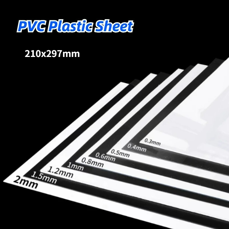 PVC プラスチックシートハード硬質ボード白黒プラスチックシートモデル作成材料手作りパッドパネルプレート厚さ 0.2-1.5 ミリメートル