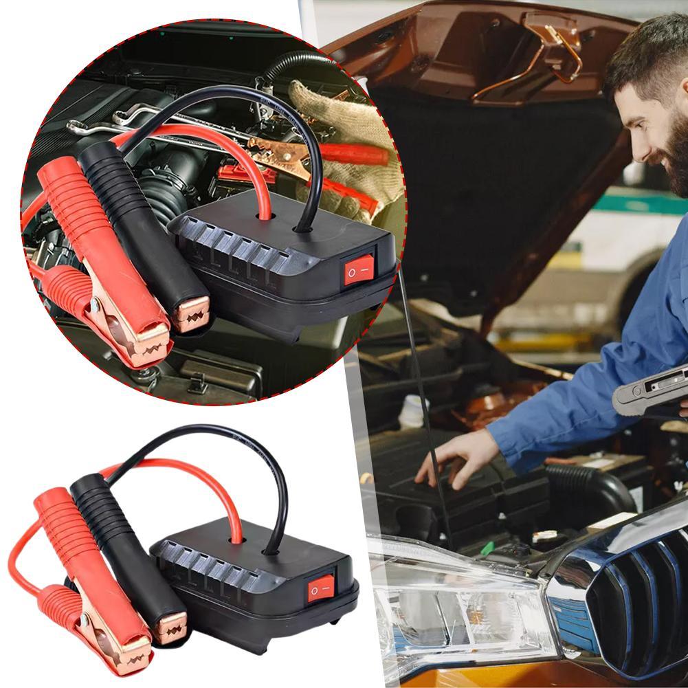 イグナイタージャンプスターターマキタリチウムバッテリーブースターケーブルアダプター緊急電源キット DIY コンバーターとクリップ