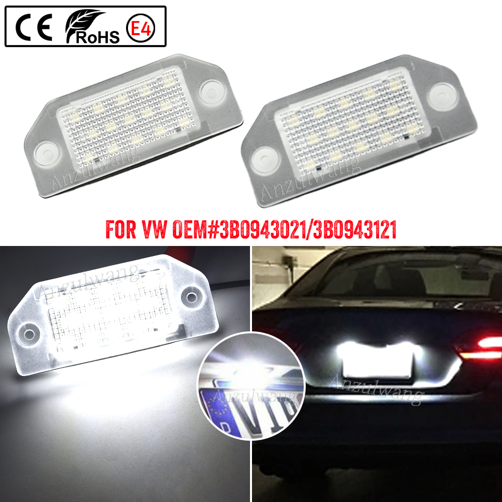 Vw パサート B5 (タイプ 3B) 1996 1997 1998 1999 2000 2001 年カーアクセサリー 2 個 LED リアライセンスプレートライトランプ 3B0943021