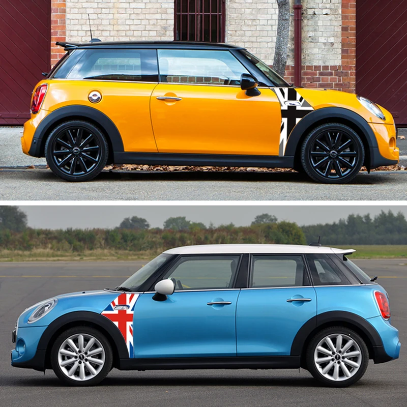 2 個の車のフェンダーサイドスカットルトリムステッカーミニクーパー F56 R50 R55 R60 同胞オートスタイリングアクセサリー装飾デカール