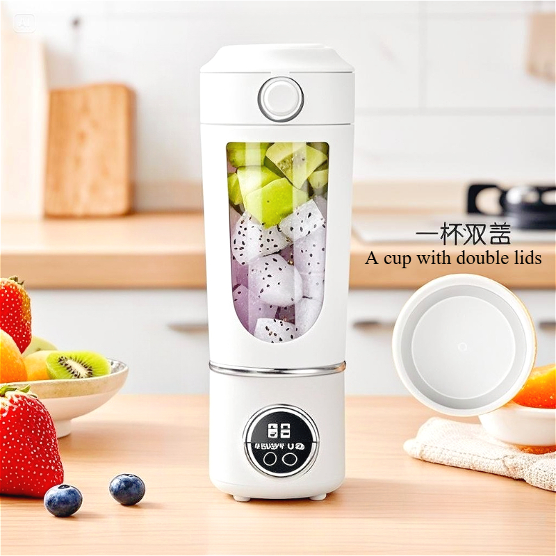 ポータブルジュースメーカーブレンダーシェイクスムージー用 700ML 耐久性のあるジューサースチールブレード 2 で 1 ブレンダーボトルスムージー充電式