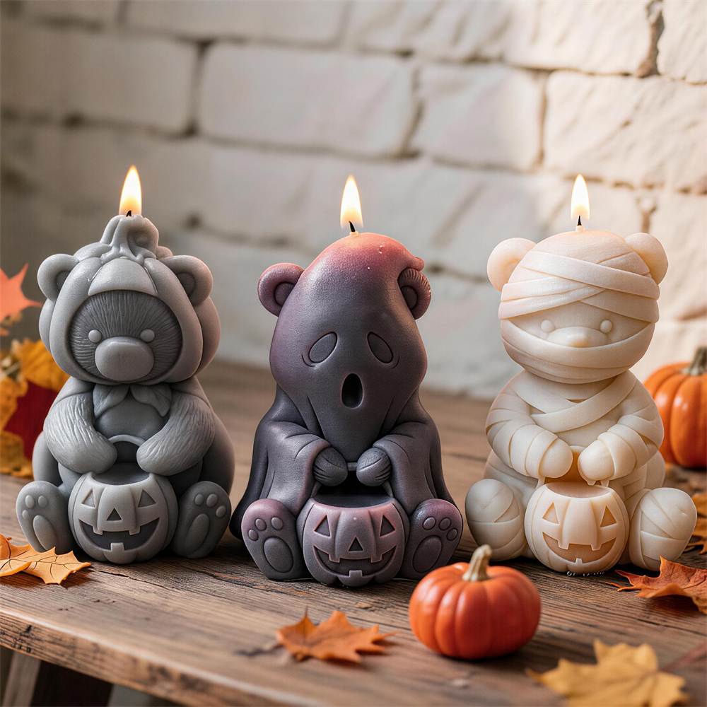 ハロウィンカボチャの頭蓋骨お化け屋敷ウィザード帽子シリコーン型ノームゴーストスケルトン樹脂石膏型 DIY ゴシック家の装飾