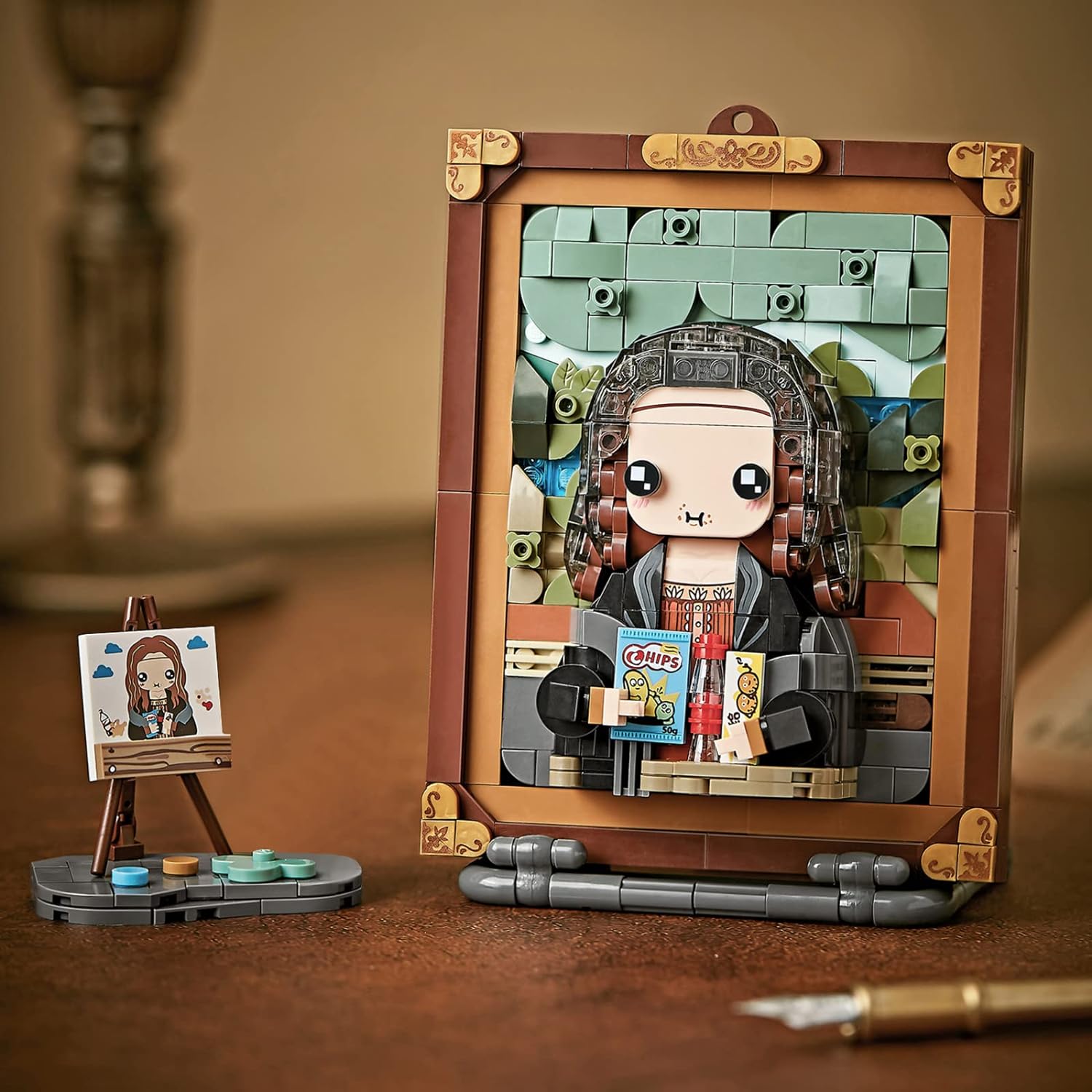 クリエイティブ世界的に有名なクラシックピクセルアート絵画モデルミニビルディングブロック子供女の子大人かわいいアート友人ギフトおもちゃ