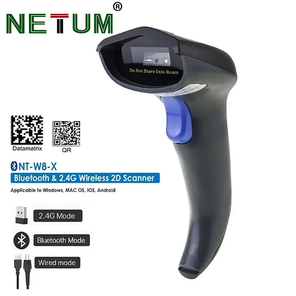 NETUM W8-X Bluetooth ワイヤレス 2D QR バーコード スキャナー