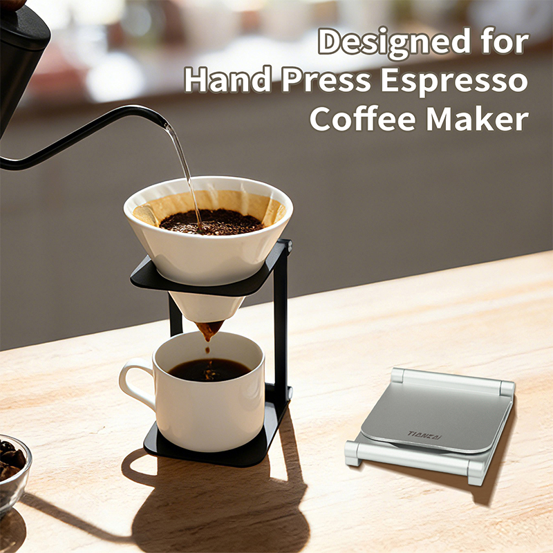 コーヒーマシンホルダードリップフィルターコーヒーホルダーアルミ合金折りたたみ屋外ポータブルコーヒーアクセサリー