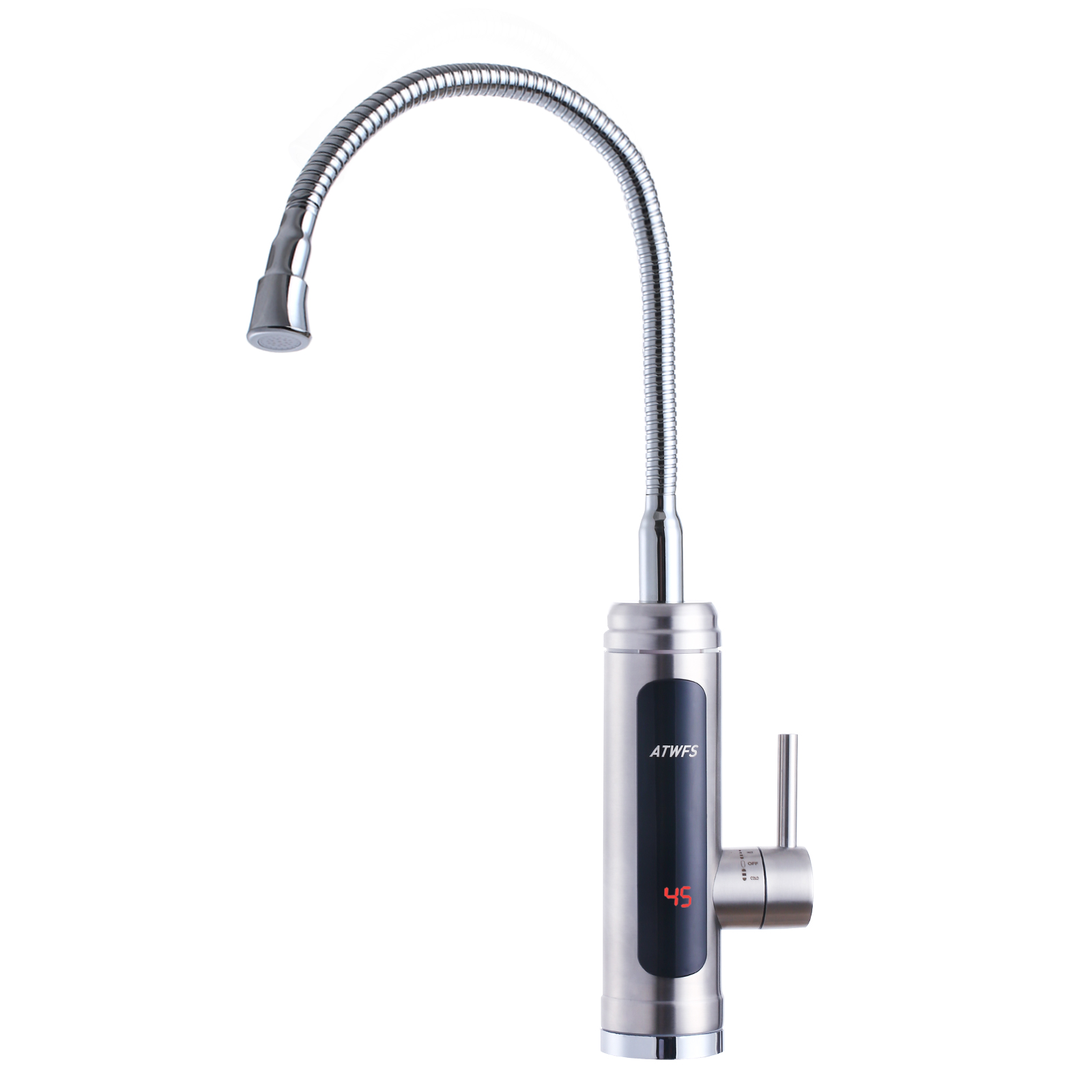 電気インスタント給湯器 220V 3000 ワットヒーター温水タップ浴室暖房蛇口ステンレス鋼シェルキッチン用