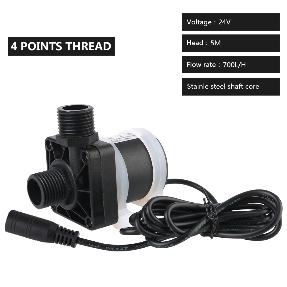 DC 12V 24V サイレント 4 点ネジ米国プラグ IP68 ブラシレスソーラーモーター水ポンプ給湯器シャワー床暖房ブースターポンプ