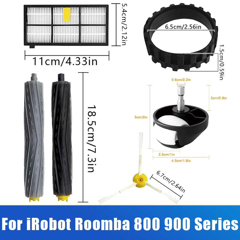 iRobot ルンバ 800 900 シリーズ 860 870 880 890 966 980 などのスペアパーツ。真空、メインサイドブラシ Hepa フィルターホイール交換