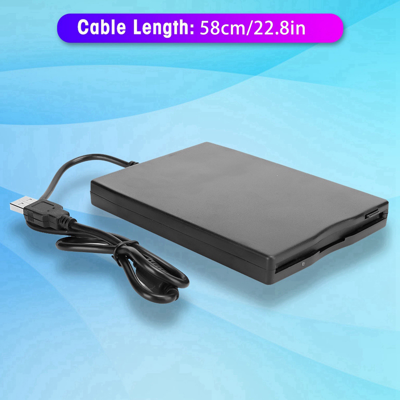 フロッピー ディスク リーダー ドライブ 3.5インチ 1.44MB FDD 外部 USB フロッピー ディスケット ドライブ Windows 10/8/7/Vista Mac PC ラップトップ デスクトップ用