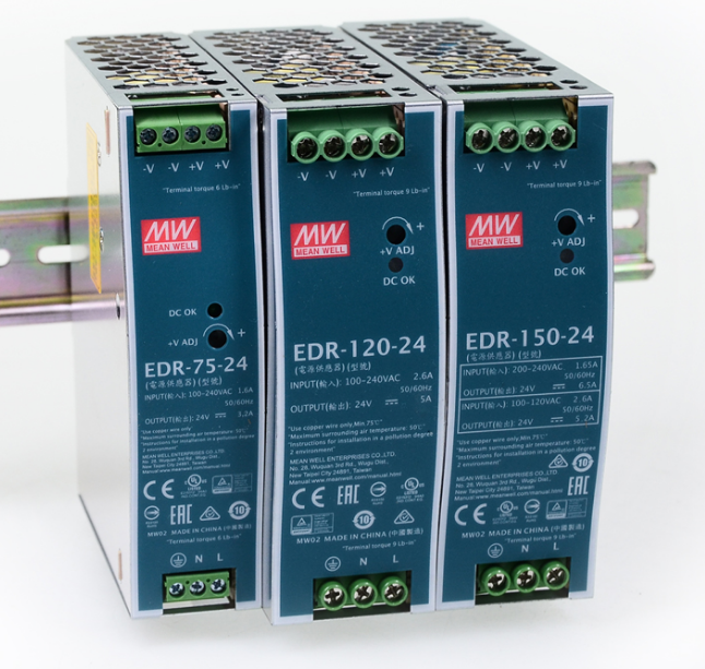 MEAN WELL EDR-75 120 150 12V 24V 48V シングル出力スイッチング電源
