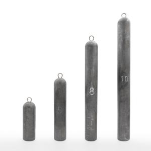 深海釣り用の、3ポンドから15ポンドまでの重さの深海潜水用アローフィッシュシンカープレート。ステンレススチール製のリング付き。