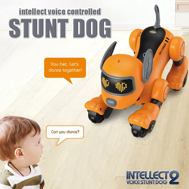 リモコンロボット犬インテリジェント音声制御ペット子犬スマート犬ロボットタッチセンシングダンス RC 犬ロボット子供のおもちゃギフト