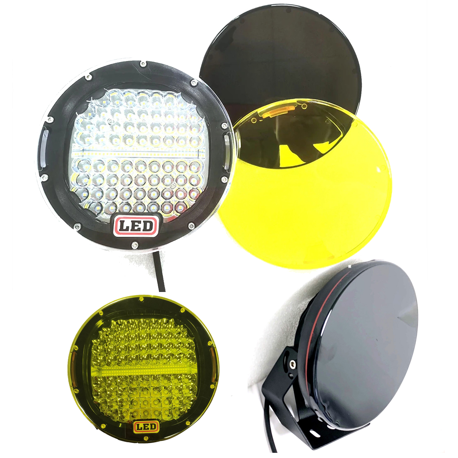 7 インチ 9 インチラウンド Led ドライビングライトレンズカバー防塵プロテクター車のトラックオフロード作業灯ヘッドライトスポットライトカバー