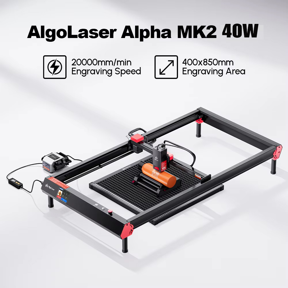 40x40CM/40X85CM 40W AlgoLaser Alpha MK2 手書きスマート彫刻機 起業家精神、DIY、学校、クリスマスギフト用