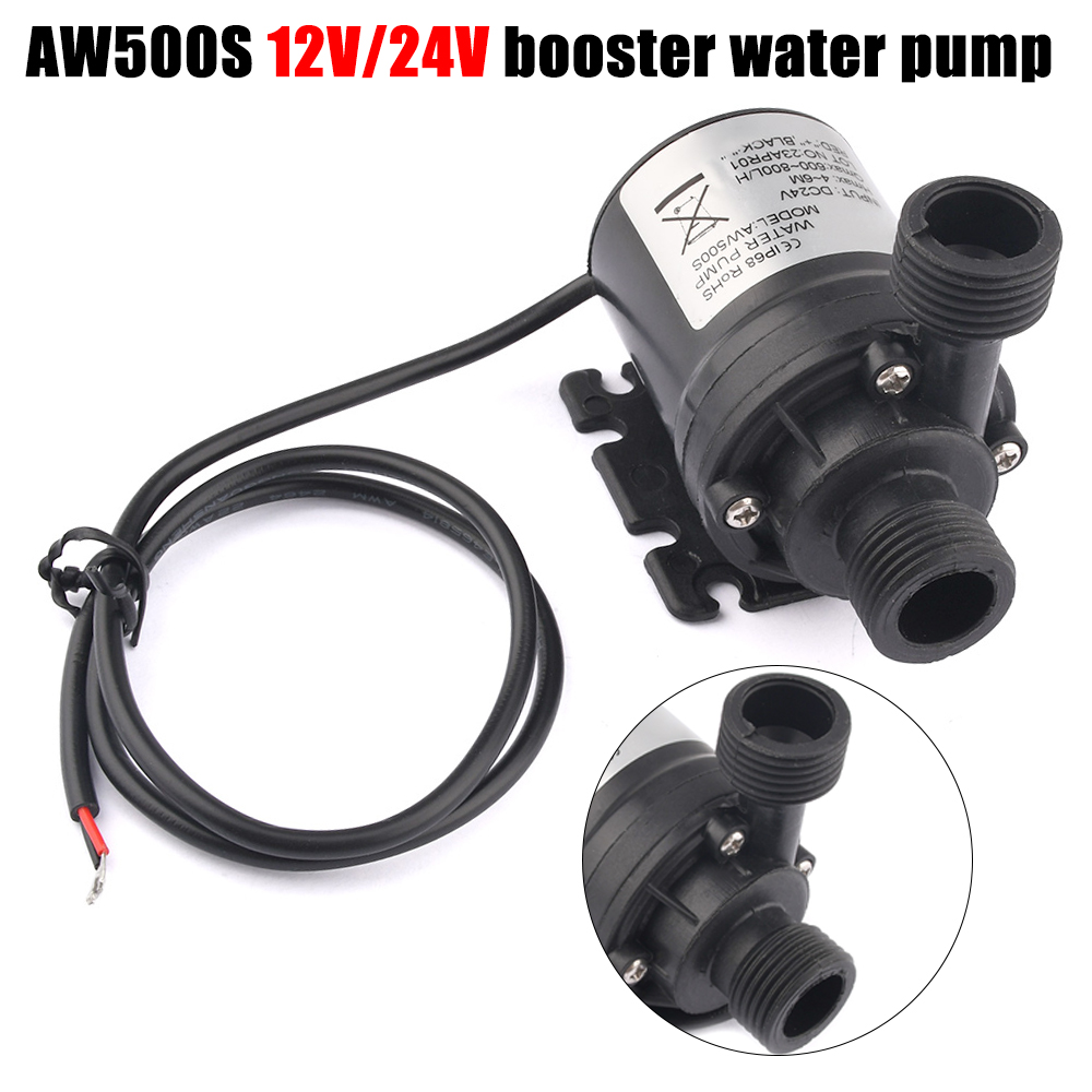 600-800L/H DC 12V 24V AW500S ネジミニチュア DC 循環ブースターポンプ水中ウォーターポンプ食器洗い機給湯器