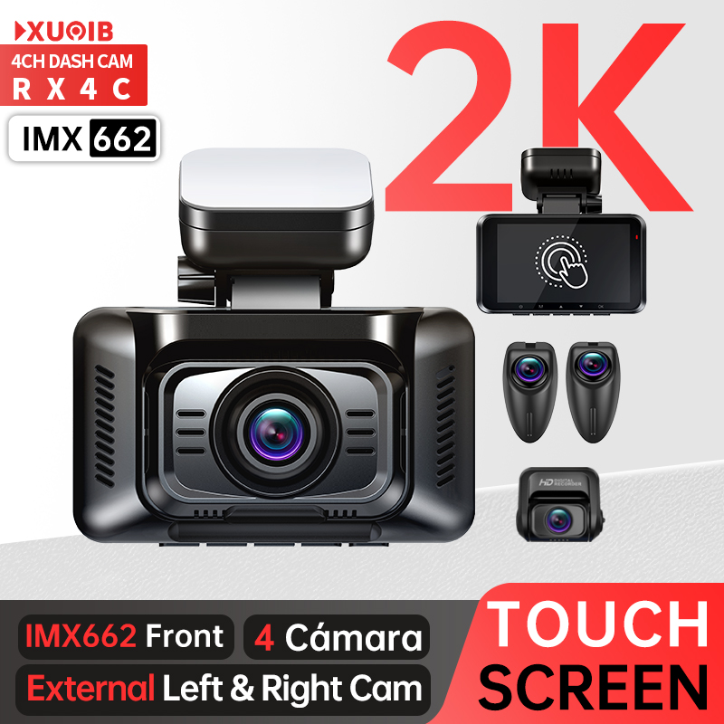 XUOIB RX4C 2K 4CH GPS ダッシュカム 車用 IMX662 外部左