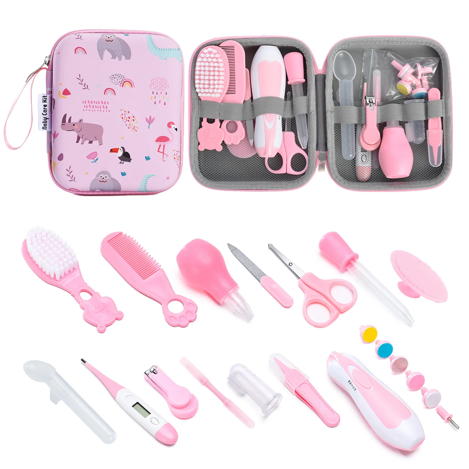 vvocci 新生児子供用幼児安全ケア 20 個ブラシ CombBaby ヘルスケアとグルーミングキットセットヘア爪切り鼻用