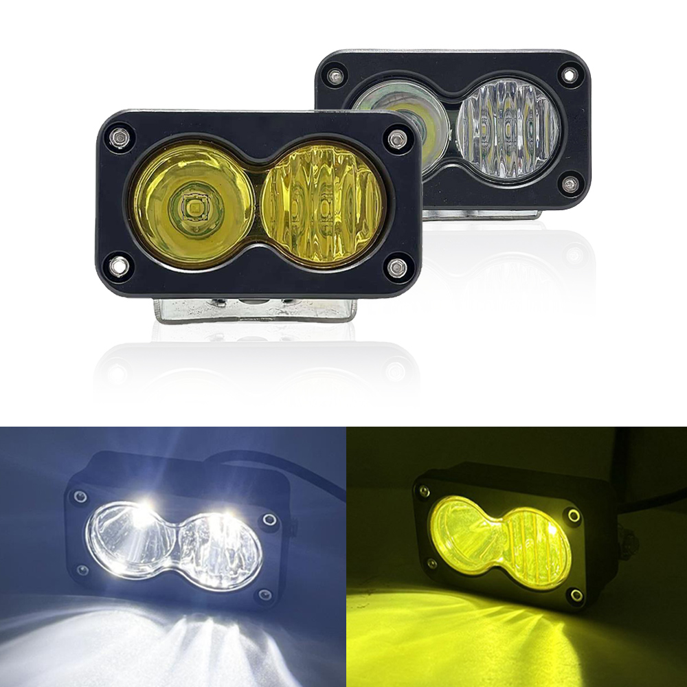 車のスポットライト 3 インチ白黄色 LED ポッド駆動ワークライトピックアップオートバイトラックオフロード屋根荷物ラックランプ