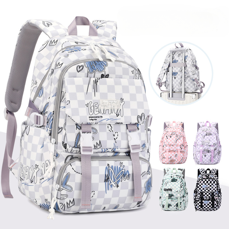 女の子のバックパック印刷ナイロン防水小学校バッググレード 1-6 大容量子供ショルダーバッグ Mochila アブラソコムツ