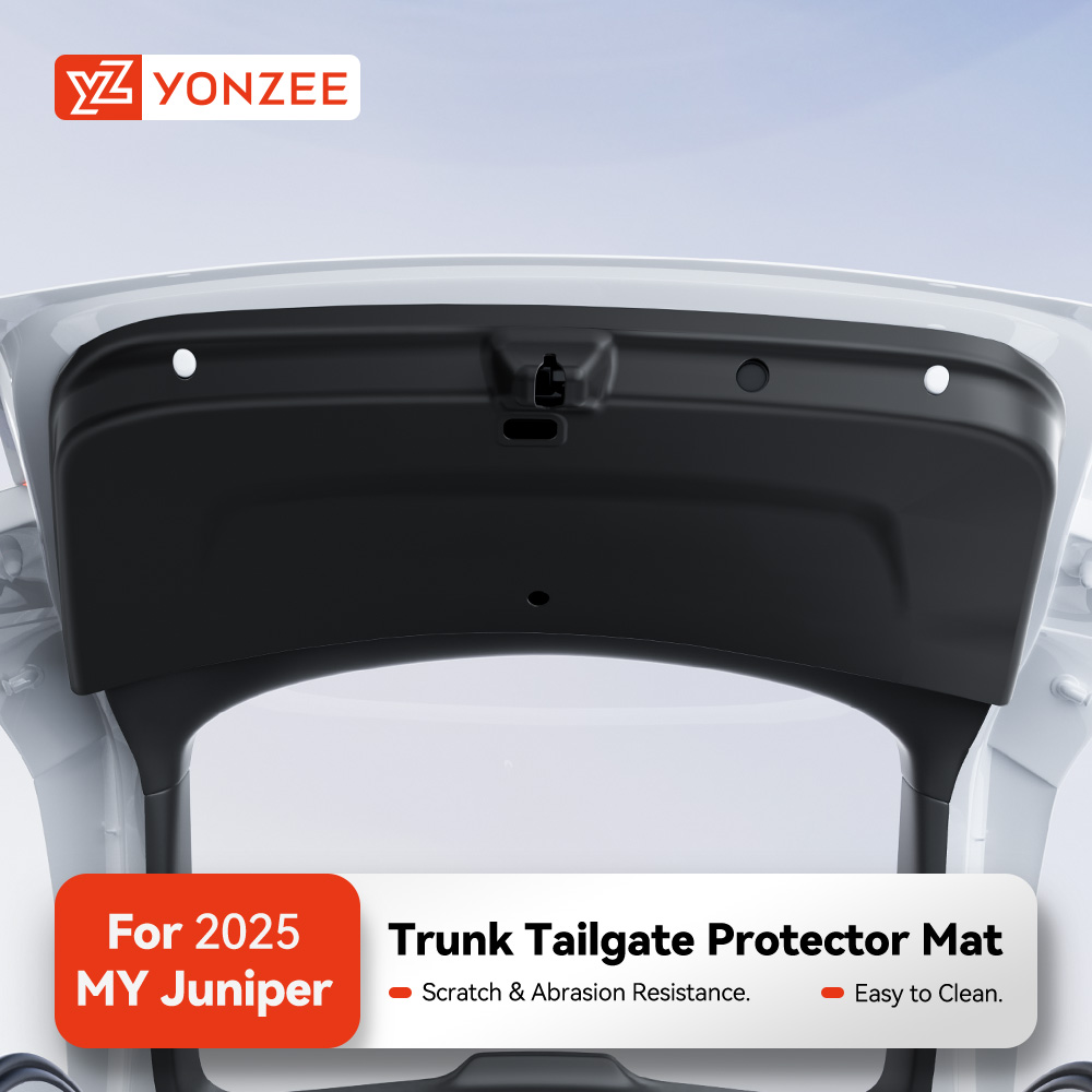 YZ テスラモデル Y ジュニパー 2025-2026 リアトランクドア TPE 防汚マットトランクテールゲート保護パッドカーアクセサリー