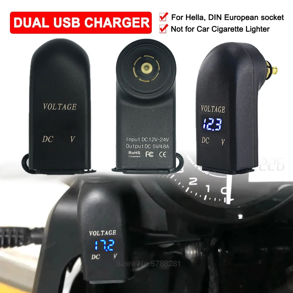 Motorcycle Dual USB Charger Adapter Accessories For BMW R1200RT F800GS F800ST K1200GT R1250GS R1200GS R1300GS R12 F850GS F650GS