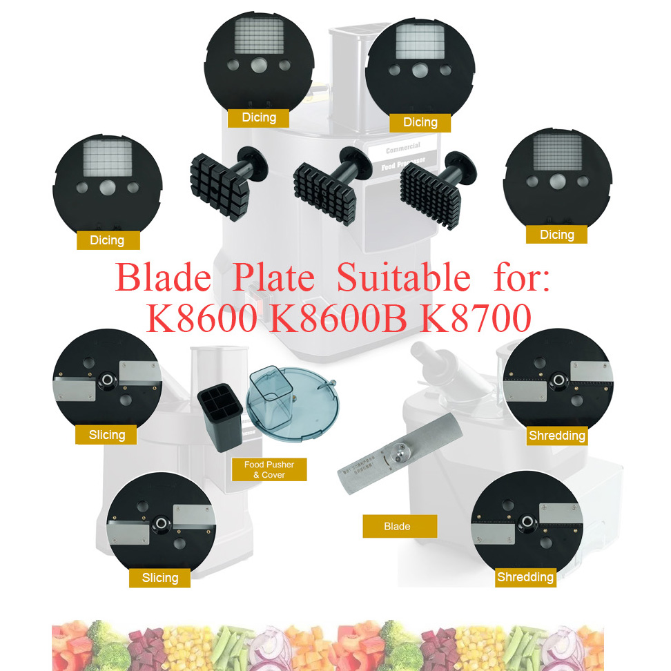 オリジナル K8600 野菜スライサー機多機能フルサイズアクセサリースライス細断ダイシングブレードクリーニングブラシ