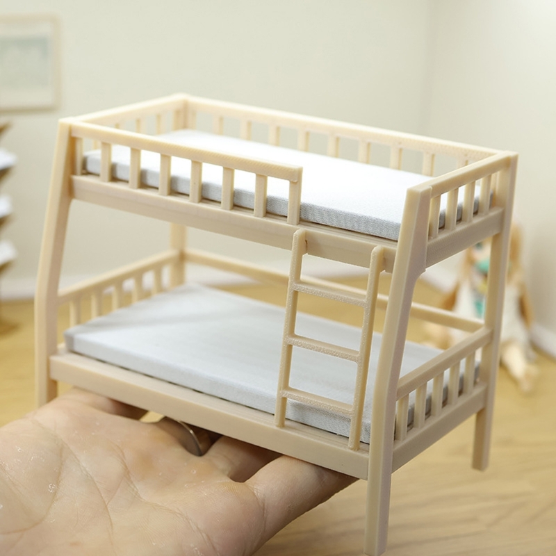 3D プリントドールハウス家具二段ベッドモデル置物細かいディテール子供のためのコレクションストーリーテリング活動おもちゃ