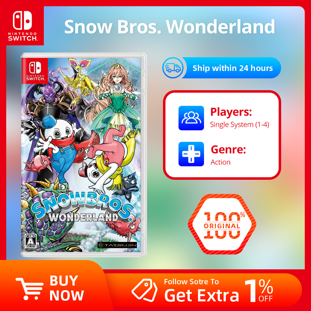 Nintendo Switch ゲームセール - Snow Bros. Wonderland - Switch OLED Lite コンソール用 TV テーブルトップ モードとハンドヘルド モード