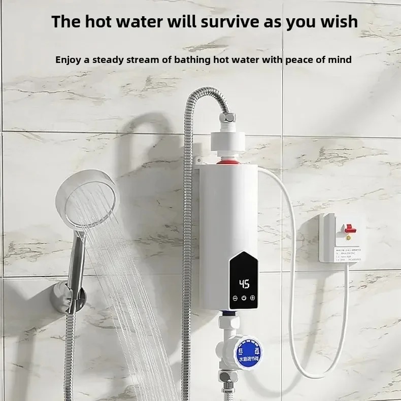 タンクレスポータブルインスタント給湯器 220V 3000W-5500W シャワー浴室キッチンシンク加熱用に調整可能