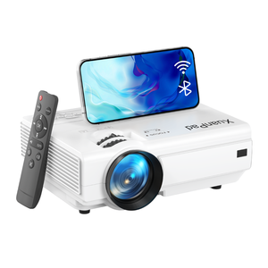 热销 1080p WiFi 投影仪，适用于家庭影院和游戏户外电影套件，带 100 英寸屏幕和灯光，高品质产品
