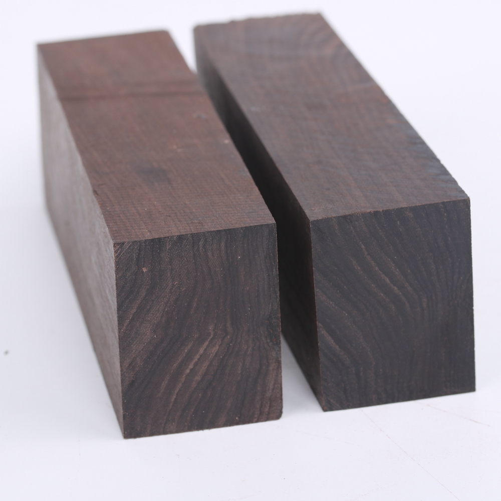 アフリカ黒檀ナイフハンドルの素材 125*40*30 ミリメートル木製ハンドル部品ナイフ製作黒黒檀の木