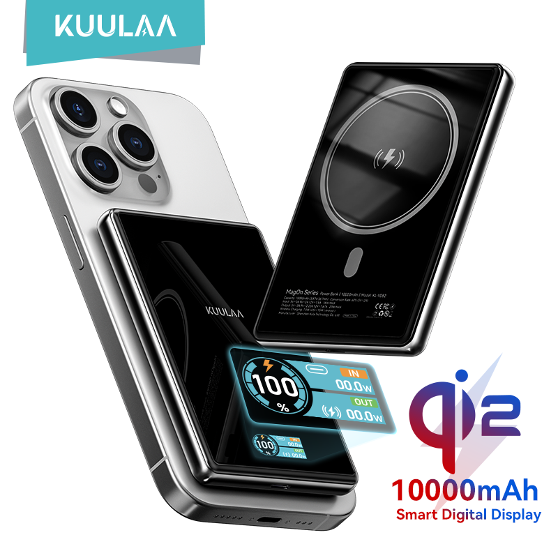 KUULAA Qi2 磁気電源銀行 10000mAh PD20W ポータブル充電器ワイヤレス外部バッテリー iPhone17 16 15 14 プロマックスパワーバンク