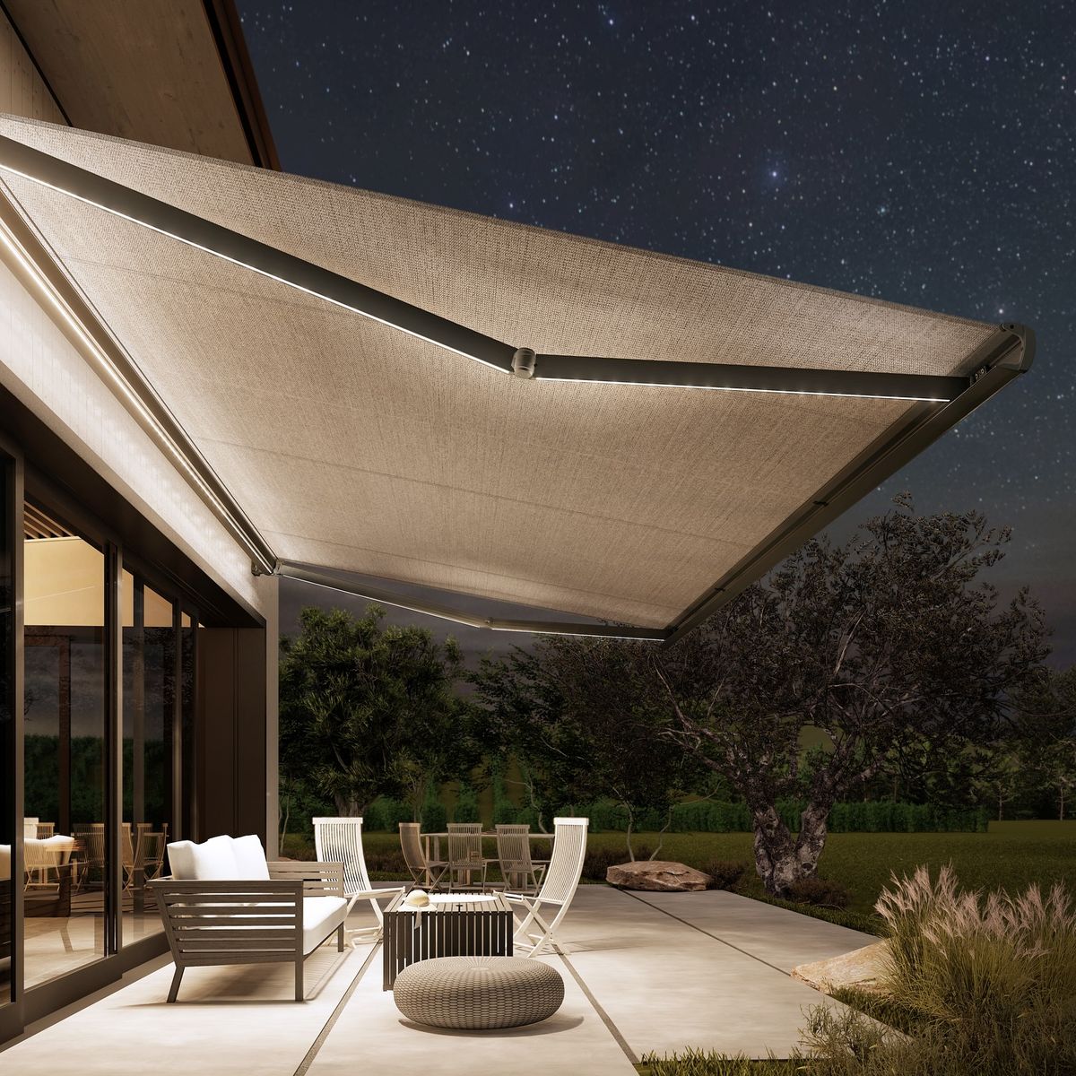 DN Wholesale High Quality Retractable Car Parking Awnings Huge Outdoor Full Cassette Sun Shade Electric Retractable Awning