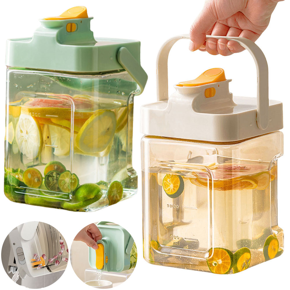 2.3L ポータブルプラスチックドリンクディスペンサー冷蔵庫冷水ピッチャー飲料液体ドリンクコンテナパーティーピクニック用