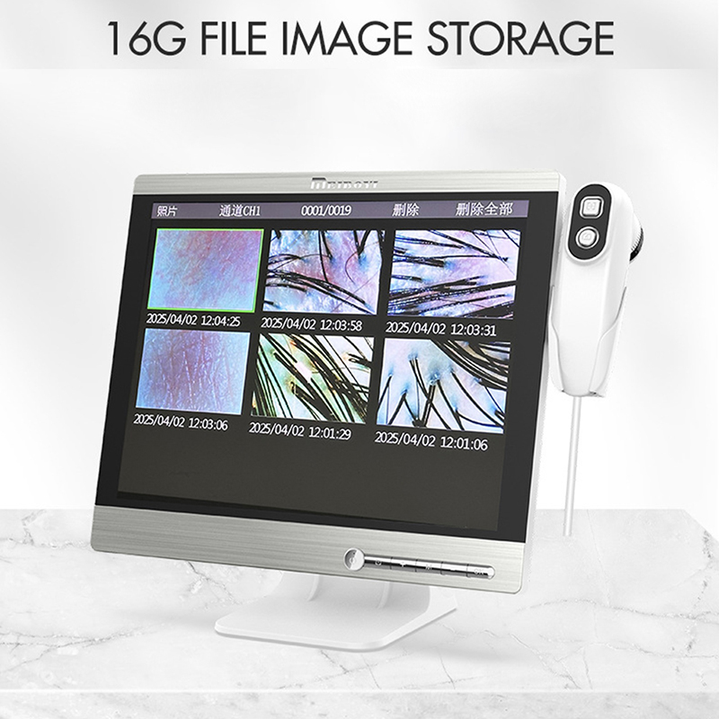 15 インチ HD プロフェッショナル毛包頭皮検出器デジタルスキンアナライザー顕微鏡ツール高精細スキンテスター 50/200X